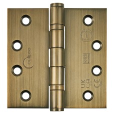 Eclipse Ball Bearing Grade 13 Butt Fire Door Hinge - 102 x 102 x 3mm - Matt Antique Brass - Pair