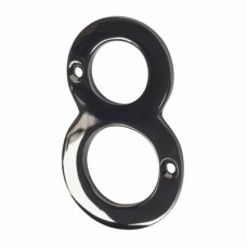 Exel 76mm Screw Fix Door Numeral - 8 - Black Nickel