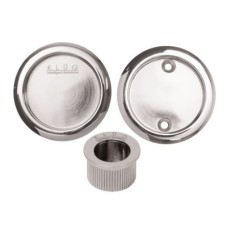 FVG Round 3 Piece Flush Handle Set - Polished Chrome