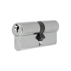 Eurospec 5 Pin 80mm Euro Double Cylinder - 40 + 40mm - Satin Chrome - Keyed to Differ