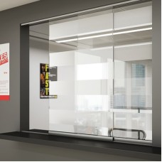 FVG Glatt II Sliding Glass Door Kit - 2500mm Track - 6mm Glass Doors - 20kg Max Door Weight