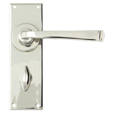 From The Anvil Polished Nickel Bathroom Door Handle - Avon Range - 152 x 48mm