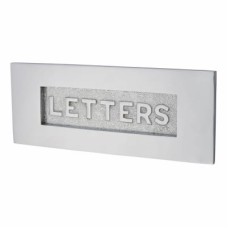 Embossed Letter Plate - 254 x 101mm - Polished Chrome
