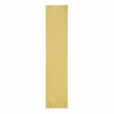 Hampstead Solid Brass Victorian Plain Finger Plate - 300 x 63 x 1mm - Polished