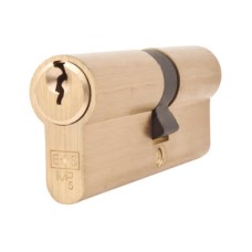 Exel 5 Pin 75mm Euro Double Cylinder - 35 + 40mm - Polished Brass - Keyed to Differ