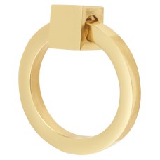 Heritage Brass by M Marcus Ring Cabinet Drop Handle - 50mm Diameter - Polished Brass