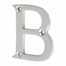 63mm Screw Fix Door Letter - B - Satin Chrome