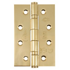 Eclipse Ball Bearing Grade 7 Butt Fire Door Hinge - 102 x 67 x 2mm - Polished Brass - Pair