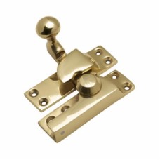 Hampstead Quadrant Arm Sash Window Fastener - 69 x 23mm - Polished Brass