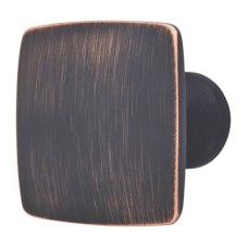 Hampstead Rayon Square Cabinet Knob - 35 x 35mm - Brushed Oil Rubbed Bronze
