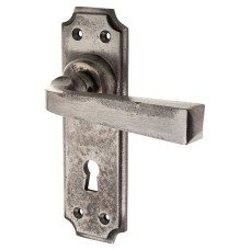 Olde Forge Polished Iron Keyhole Lock Door Handle - York Range - 152 x 48mm