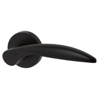 Jigtech Matt Black Door Handles on Round...