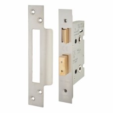 Hampstead Architectural Bathroom Lock - 65mm Case - 44mm Backset - Satin Stainless Steel