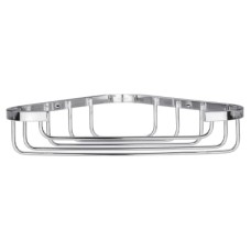 Croydex Wirework Small Corner Shower Soap Dish Basket - 40 x 195 x 120mm - Stainless Steel