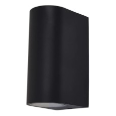 Forum Zink Antar Outdoor Up & Down Wall Light - IP44 - Black 