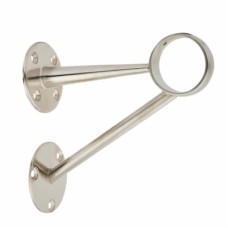 51mm Solid Brass Bar Rail Angled Stem Bracket - Satin Nickel