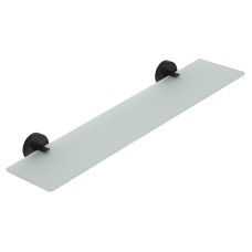 Metlex Cygnus Glass Shelf - 530 x 125 x 54mm - Matt Black