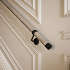 Rothley 40mm Wooden Handrail Banister Staircase Rail Support Kit - 3600mm Length - Driftwood