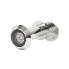 D&E Wide Angle 200° FD30 Door Viewer - Door Thickness 35-55mm - Polished Chrome