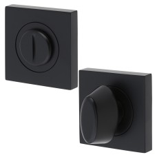 Serozzetta by Carlisle Brass Square Bathroom Turn & Release - 50mm Diameter - Matt Black