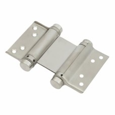 Double Action Self Closing Spring Hinge - 76mm Length - Satin Stainless Steel - Pair