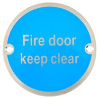 Exel Fire Door Keep Clear Door Sign - 75...