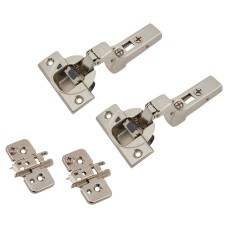 Blum CLIP Top Thick Door Soft Close Cabinet Hinge Pack - 95° - Sprung - Inset - Zinc Plated - Pair