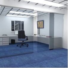 FVG I-slide Straight Glass Sliding Door Gear Kit - 2000mm Track - 10-12mm Glass - 80kg Max Door 