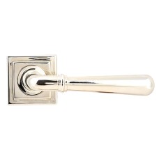 From The Anvil Polished Nickel Door Handles on Square Rose - Newbury Range 