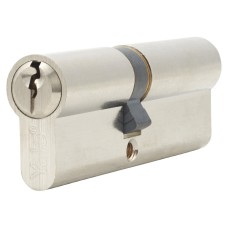 Yale 6 Pin 90mm Euro Double Cylinder - 40 + 50mm - Satin Nickel - Keyed to Differ