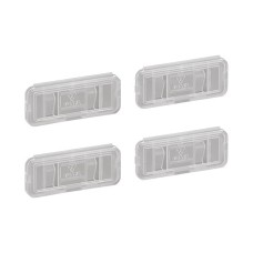 elfa Top Track System - Label Holders for Baskets & Shelves - Translucent - Pack of 4