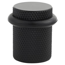 Hampstead Knurled Floor Door Stop - 22 x 30mm - Matt Black 