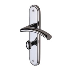 M Marcus Polished Chrome Bathroom Door Handle - Tosca Range - 205 x 42mm