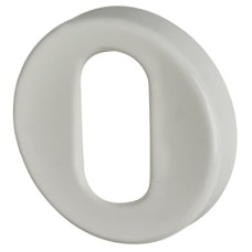 Hoppe AR600/28 Nylon Escutcheon - 52mm Diameter - Oval - Diamond White - Pair