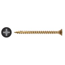 Reisser Cutter Pozi Countersunk Wood Screws - 5.0 x 40mm - Yellow Zinc - Pack of 200