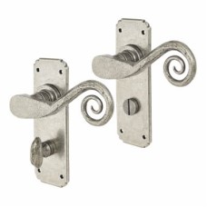 Olde Forge Pewter Monkey Tail Bathroom Door Handle - 152 x 52mm