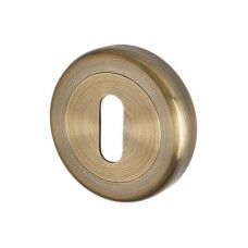 Exel Escutcheon - 50mm Diameter - Keyhole - Antique Brass