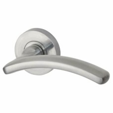 Jigtech Satin Chrome Door Handles on Round Rose - Viper Range 