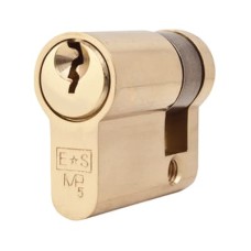 Eurospec 5 Pin 40mm Euro Single Cylinder - 30 + 10mm - Polished Brass - Master Keyed