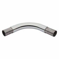 38mm Solid Brass 90° Curved Radius Elbow - Polished Chrome