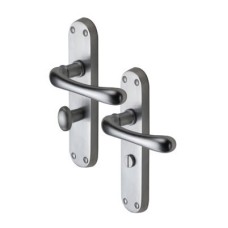 M Marcus Satin Chrome Bathroom Door Handle - Donna Range - 183 x 42mm