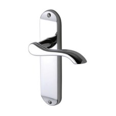 M Marcus Polished Chrome Scroll Latch Door Handle - Aurora Range - 183 x 42mm