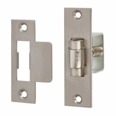 Heavy Duty Adjustable Roller Catch - 22 x 76mm Faceplate - Satin Stainless Steel 