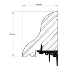 Sealmaster Watershed Seal - 1000mm Length - WCH Weatherboard - Inward/Outward Opening Doors - Oak