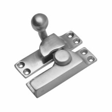 Hampstead Heavy Duty London Pattern Quadrant Arm Sash Window Fastener - 75 x 23mm - Satin Chrome