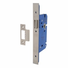 Hampstead Architectural DIN Latch - 85mm Case - 60mm Backset - Square - Satin Stainless Steel