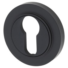 Burlington BUR61 by Frelan Escutcheon with Plain Rose - 53mm Diameter - Euro - Matt Black