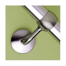 Rothley 40mm Handrail System - Connecting Wall Bracket - Brushed Nickel