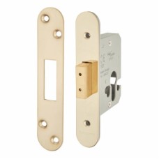 Hampstead Architectural Euro Profile Deadlock - 65mm Case - 44mm Backset - Radius - PVD Brass