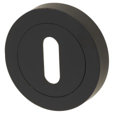 Jedo by Frelan Escutcheon - 50mm Diameter - Keyhole - Matt Black